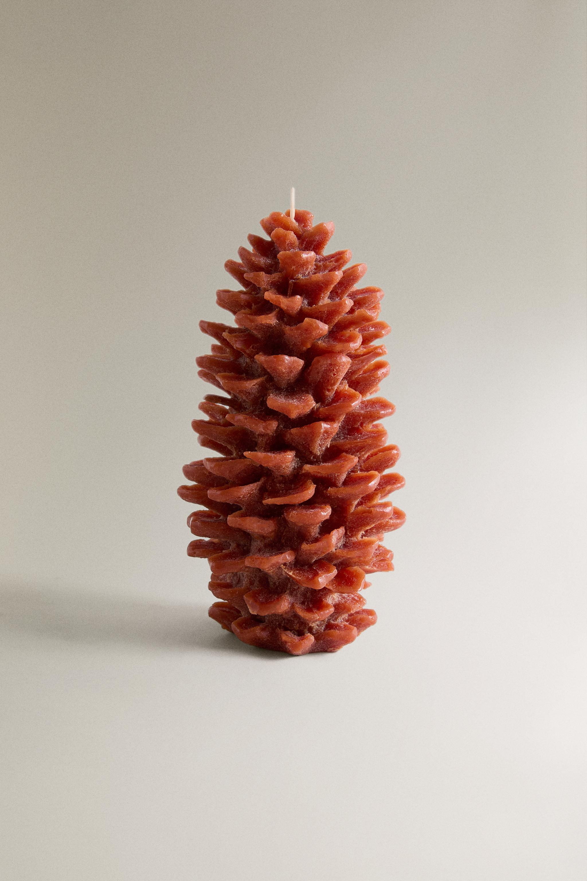 LARGE PINE CONE PUMPKIN SPICE SCENTED CANDLE